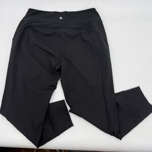 ATHLETA Rainier Jogger Pant Size MP Black Pull On Stretch Cropped Pockets